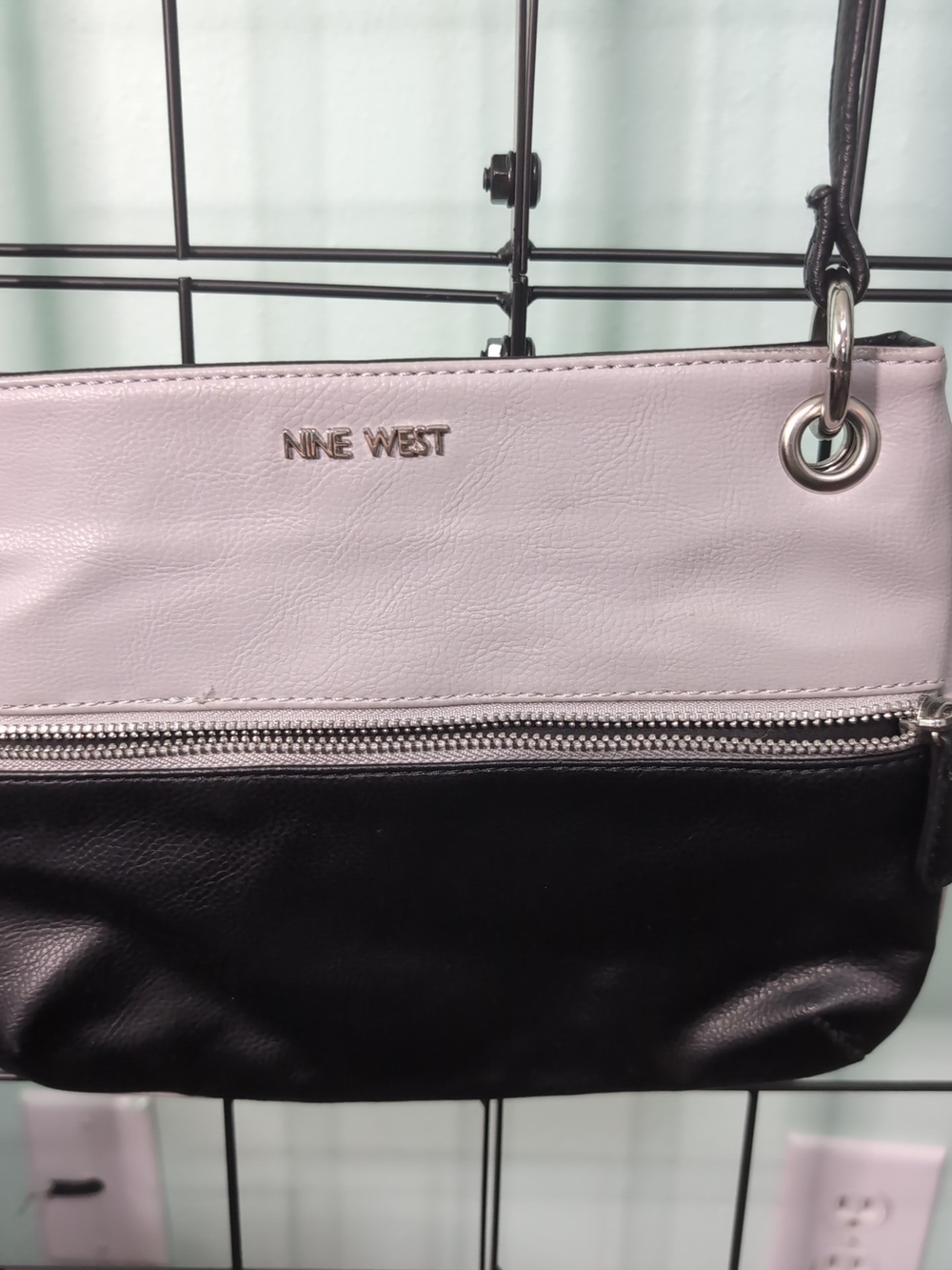 Nine West Black & Blush Gray Crossbody Bag